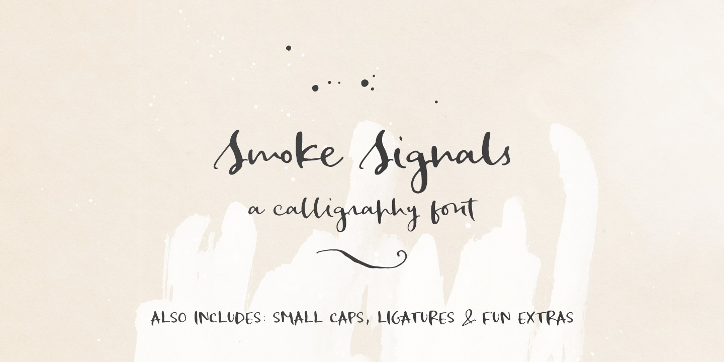 Przykład czcionki Smoke Signals